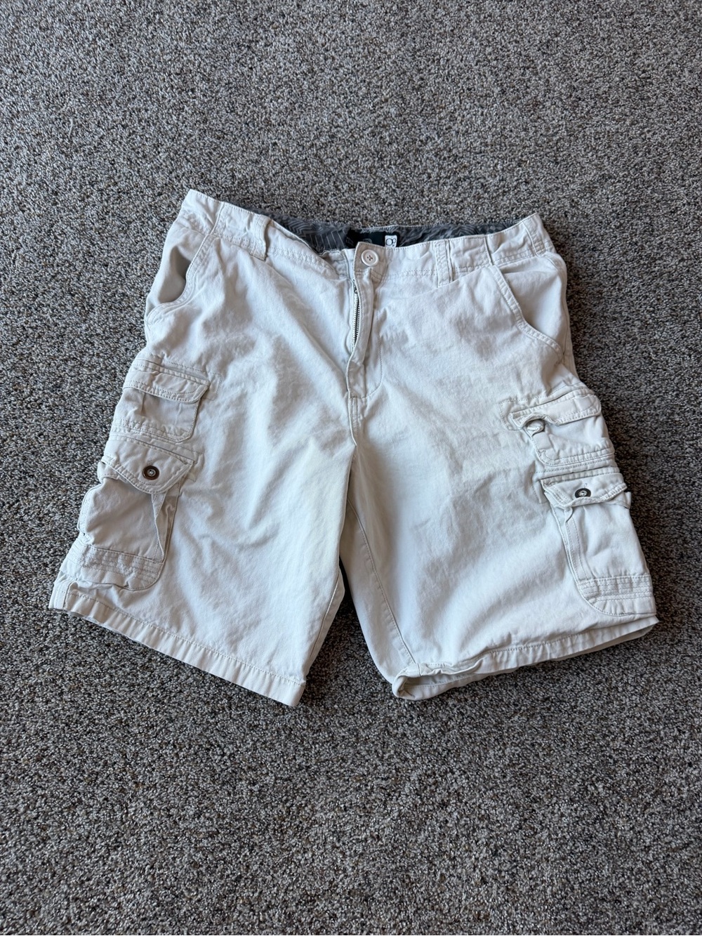 OP Ocean Pacific Men's Cargo Shorts Khaki Cotton Utility Size 36